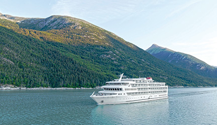 American Cruise Lines' Constellation Class ship sailing Alaskan waters.