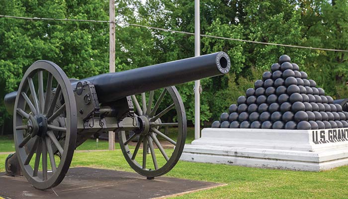 Cannon and cannonballs at Gettysburg National Military Park, an American Cruise Lines excursion.