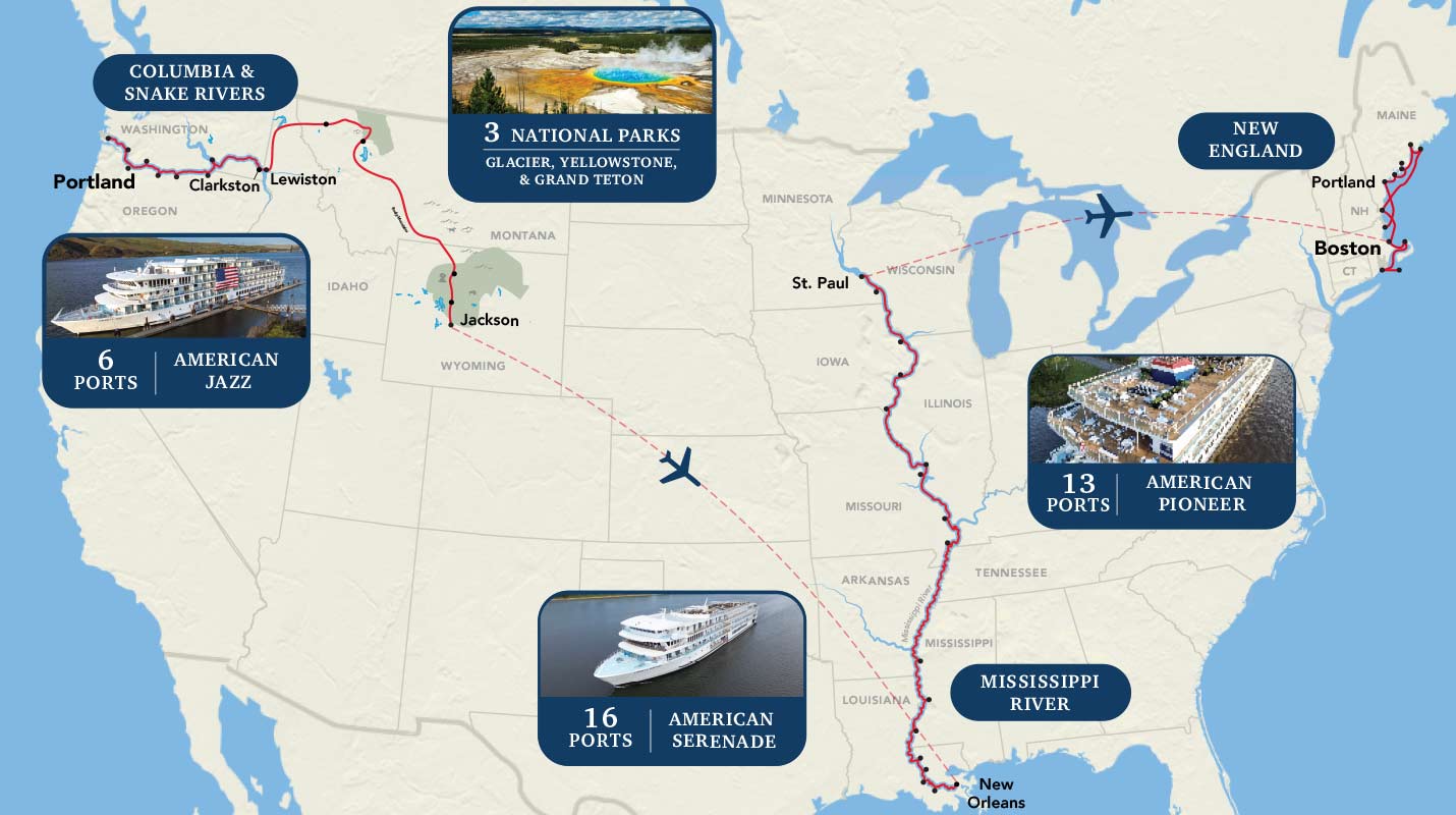Extended Cruise Vacations Best Long Cruises Across The U S Classic Great Us 2026 Map 1430x800 