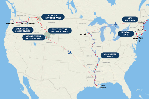 The Longest-Ever U.S. River Cruise Introducing The Great United States: Cruise 20 States in 60 Days